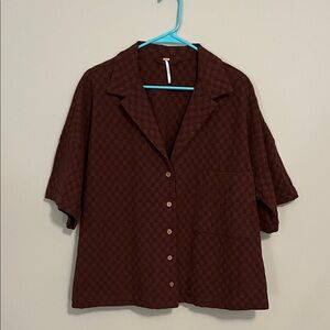 Super cute free people button up top